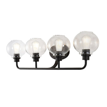 Sandrine Iron/Seeded Glass Cottage Rustic LED Vanity Light